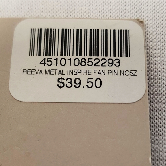 CHICO'S Asian Style Fan with Burnt Orange Tassell Brooch - Picture 7 of 8